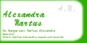 alexandra martus business card